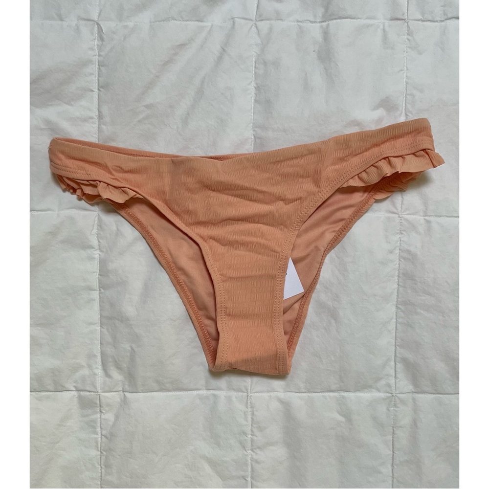 [Topshop] Peach Ruffle Bikini Bottoms